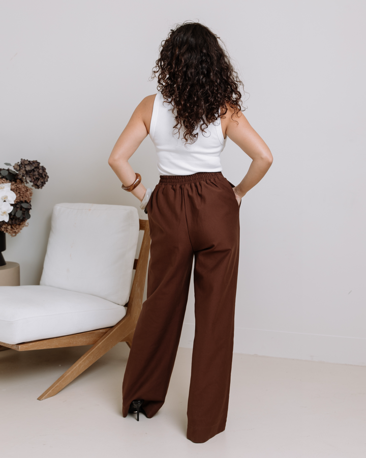The Studio Tailored Pant Brown